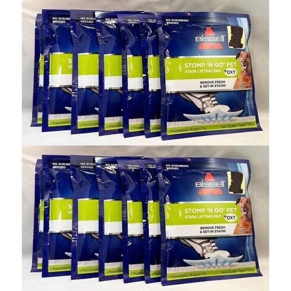 Bissell Stomp 'N Go Pet Lifting Pads + Oxy Stain Carpet Rug Cleaning Lot Of 15